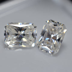 Brilliant Cut Moissanite Gem 4x6 MM Radiant Cut 2 Pcs 1.20 Ct Pair Moissanite VVS1 D Color Pair Loose Gemstone CERTIFIED | Use As A Gift | Free Shipping & Gift