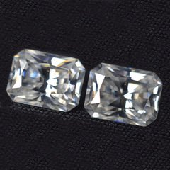 Brilliant Cut Moissanite Gem 4x6 MM Radiant Cut 2 Pcs 1.20 Ct Pair Moissanite VVS1 D Color Pair Loose Gemstone CERTIFIED | Use As A Gift | Free Shipping & Gift