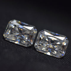 Moissanite Gem 7.02 Carat CERTIFIED Moissanite Gemstone 10x8 MM VVS1 D Color Radiant Cut Pair Loose Gemstone Pendant Making Gem | Bumper Offer | Free Delivery Free Gift