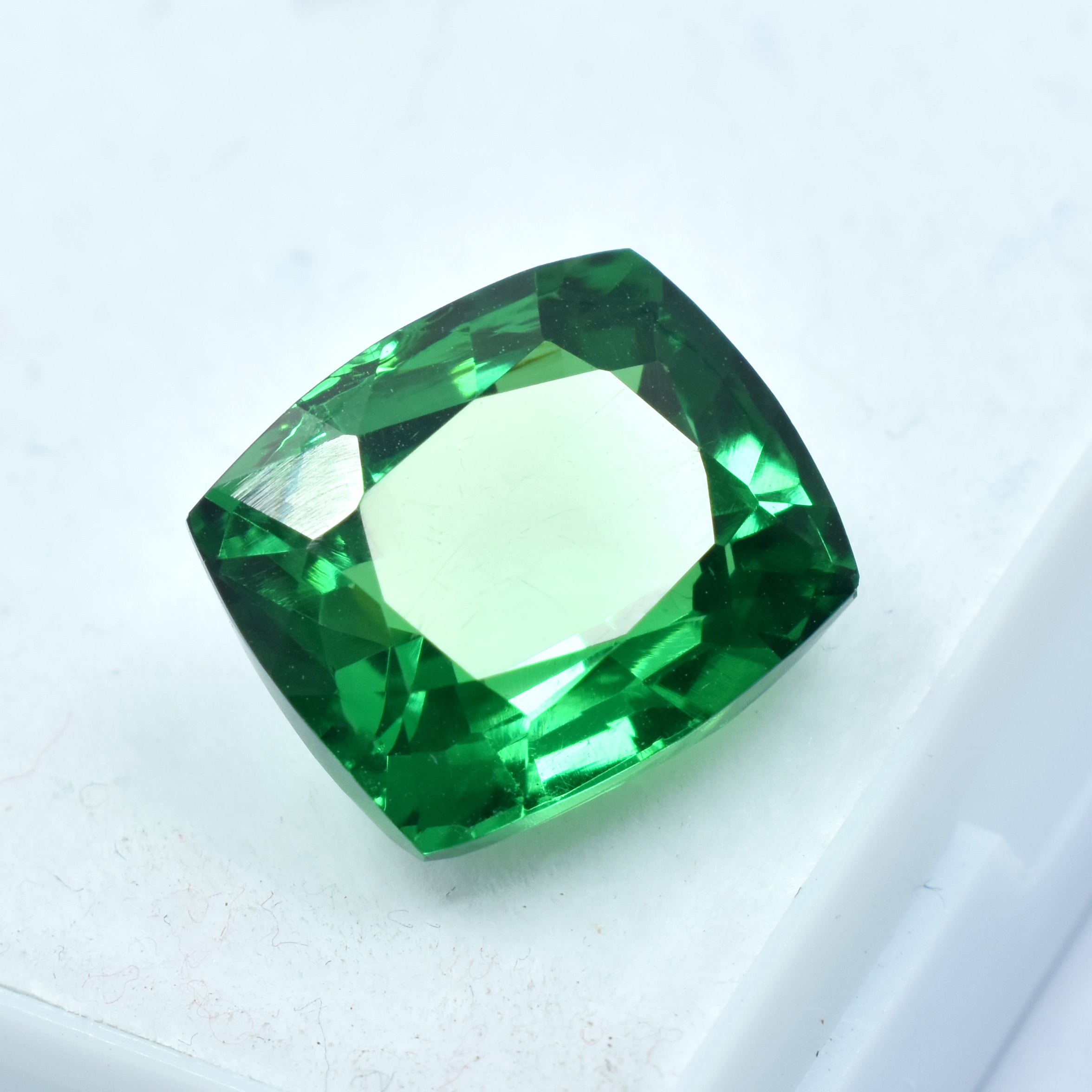 Tsavorite Garnet Gem Cushion Cut 12.62 Carat Green Garnet Natural Certified Loose Gemstone | Free Delivery & Gift | Best Offer | A++ Quality GARNET Green