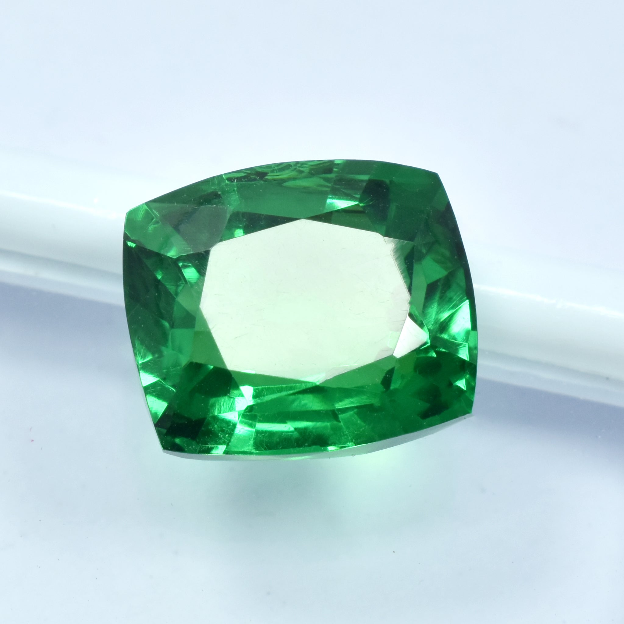 Tsavorite Garnet Gem Cushion Cut 12.62 Carat Green Garnet Natural Certified Loose Gemstone | Free Delivery & Gift | Best Offer | A++ Quality GARNET Green