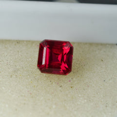 Burmese Ruby 3.80 Carat Square Cut Natural Rubies Red Certified Loose Gemstone | Free Shipping Charges | Excellent Cut Stone