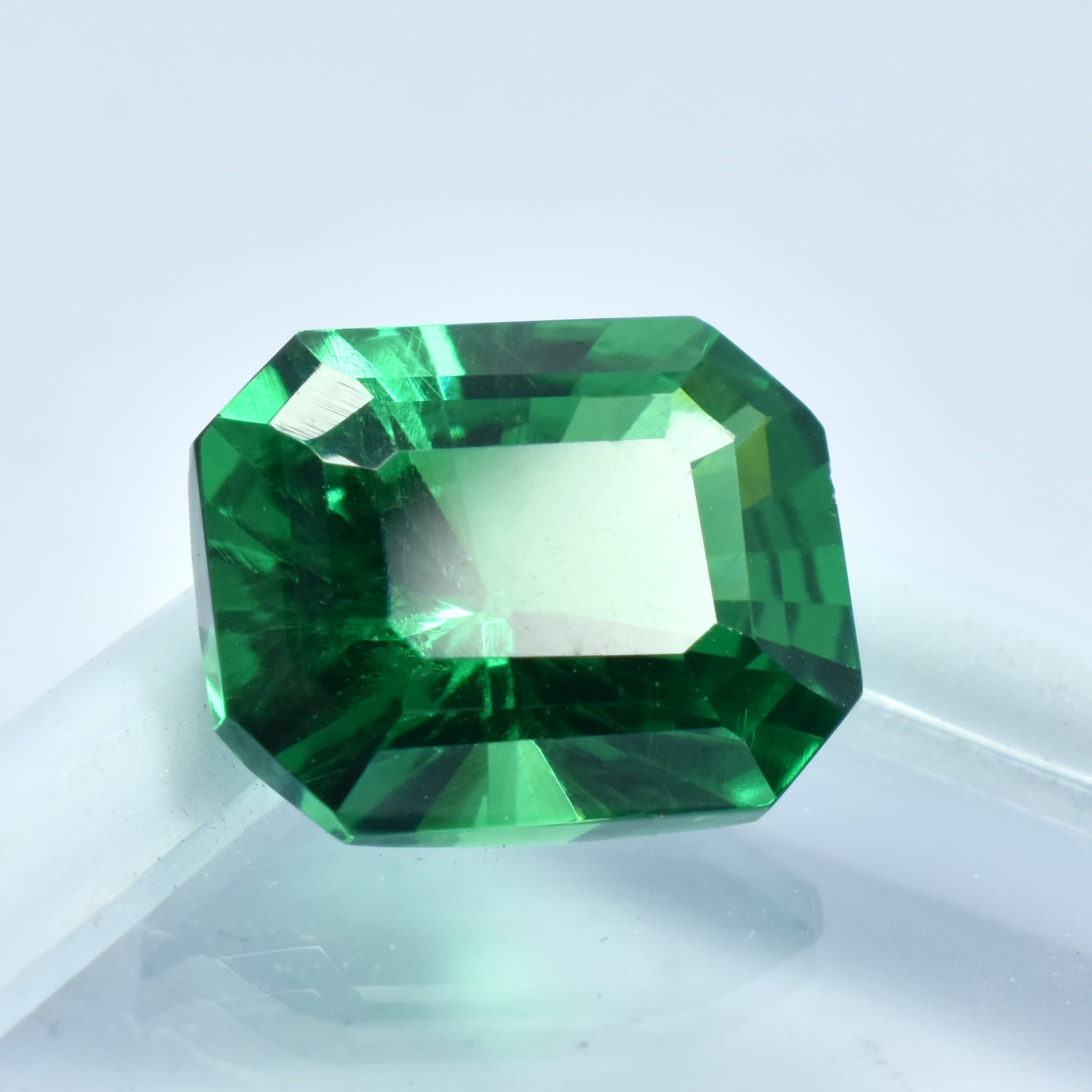 Perfect Garnet Green 8.55 Carat Green Garnet Emerald Cut Certified Natural Loose Gemstone | Free Shipment Free Gift | Bumper Offer