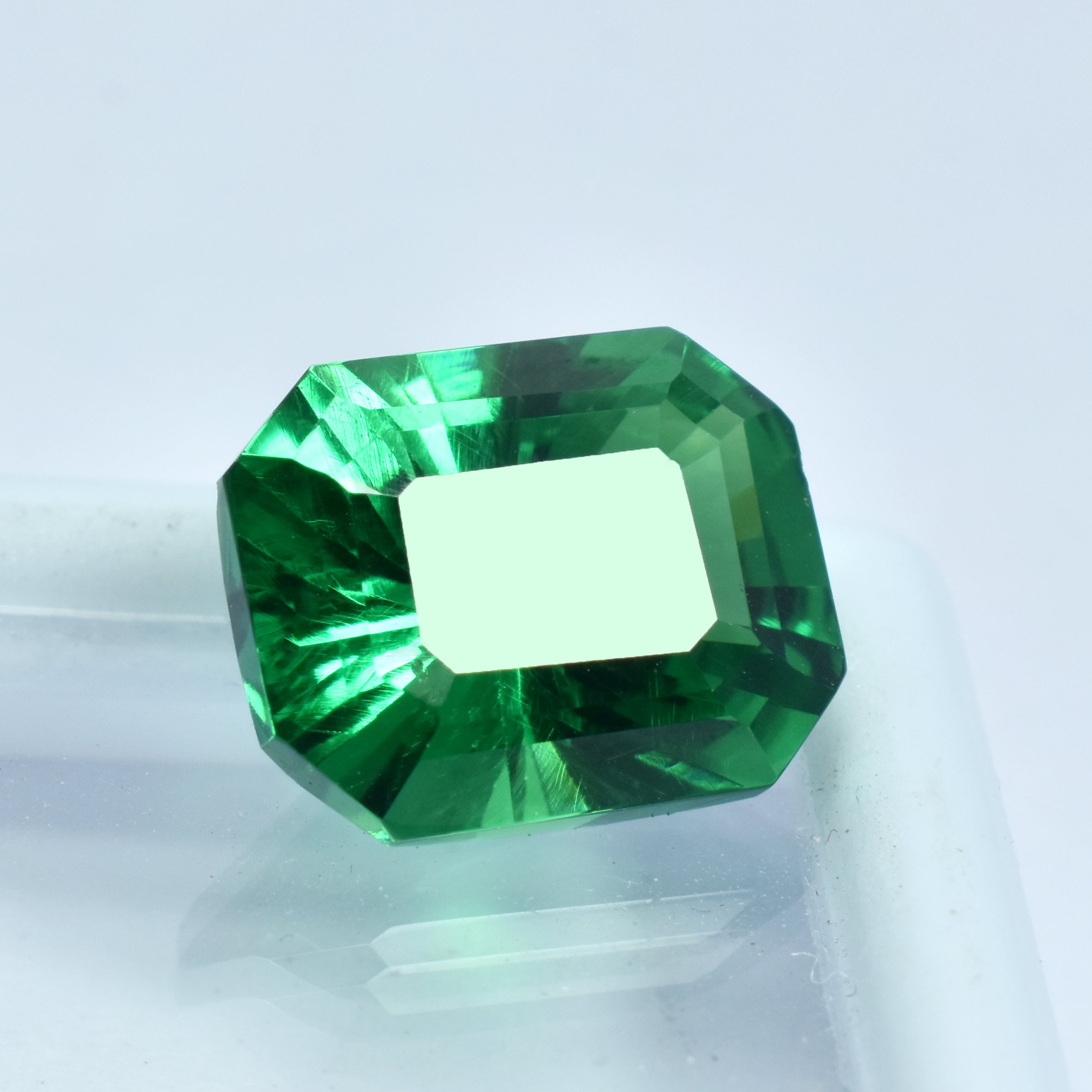 Perfect Garnet Green 8.55 Carat Green Garnet Emerald Cut Certified Natural Loose Gemstone | Free Shipment Free Gift | Bumper Offer