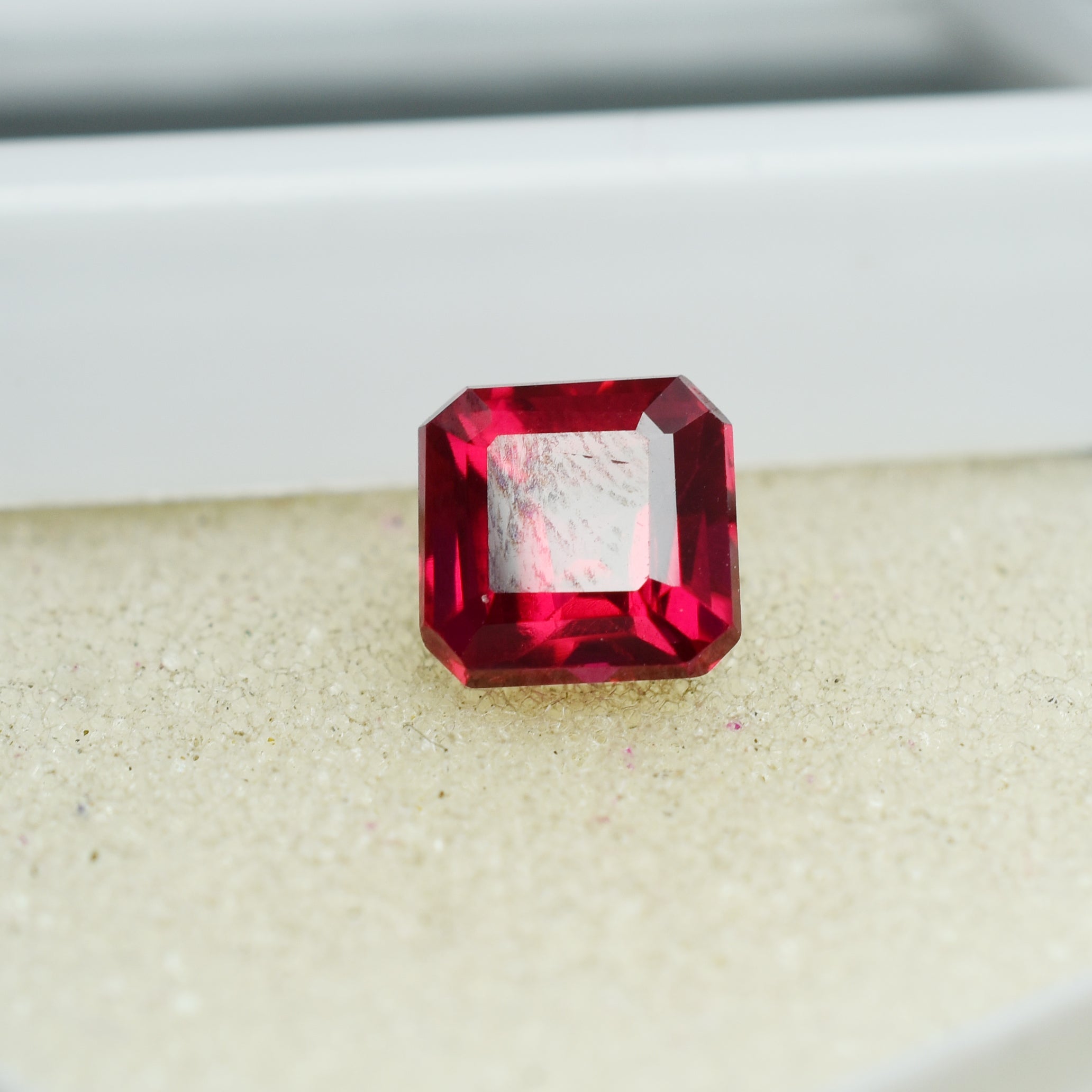 Burmese Ruby 3.80 Carat Square Cut Natural Rubies Red Certified Loose Gemstone | Free Shipping Charges | Excellent Cut Stone