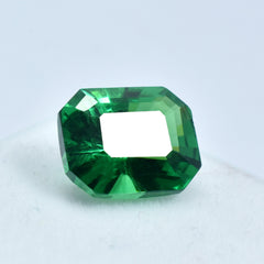 Perfect Garnet Green 8.55 Carat Green Garnet Emerald Cut Certified Natural Loose Gemstone | Free Shipment Free Gift | Bumper Offer