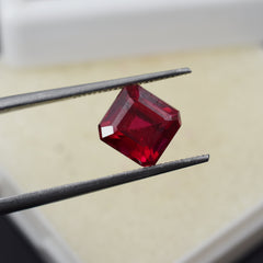 Burmese Ruby 3.80 Carat Square Cut Natural Rubies Red Certified Loose Gemstone | Free Shipping Charges | Excellent Cut Stone