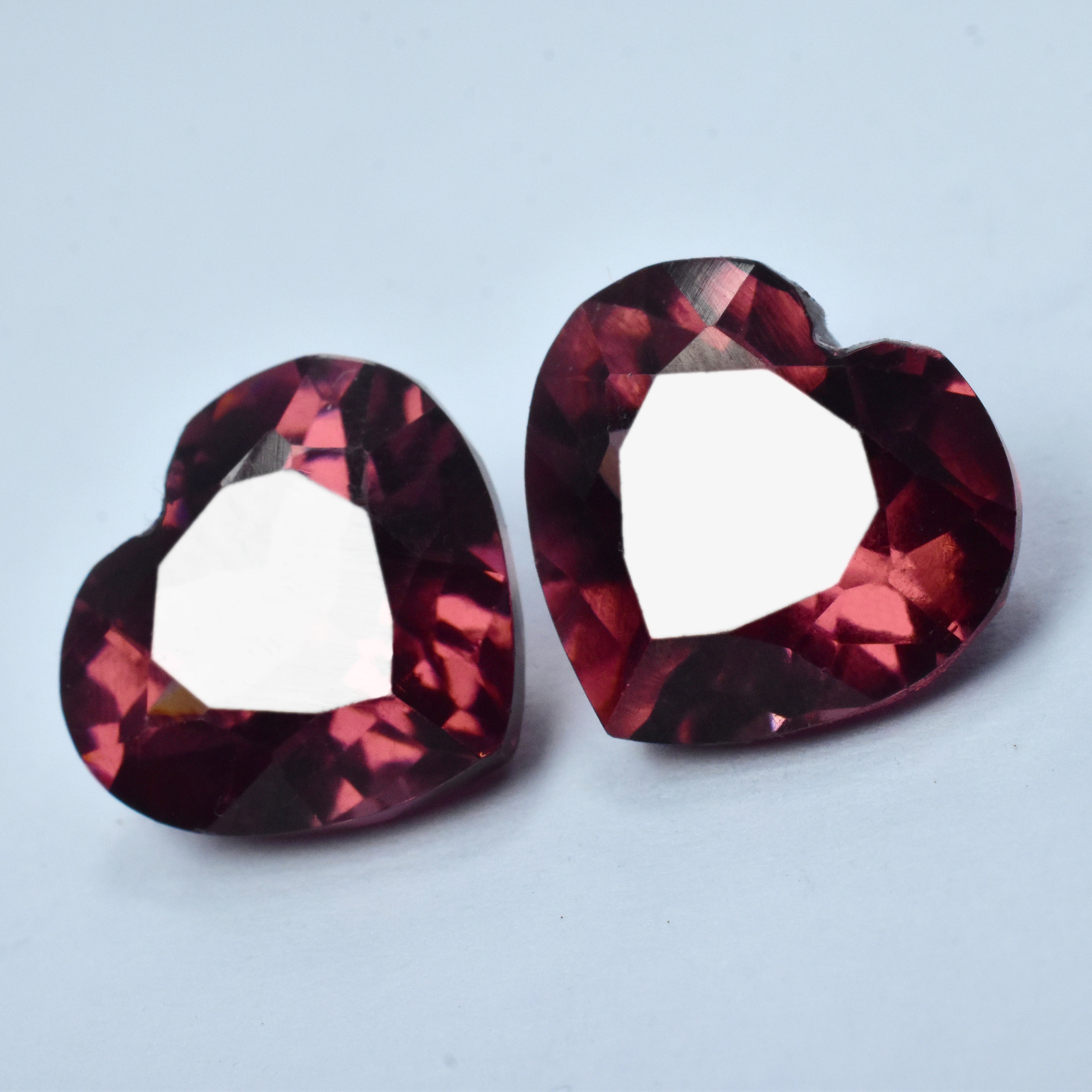 Natural Padparadscha Sapphire 18.63 Carat Heart Shape Certified Loose Gemstone Pendant Making Beautiful Pair Sapphire Gemstone For Making Rings And Earrings