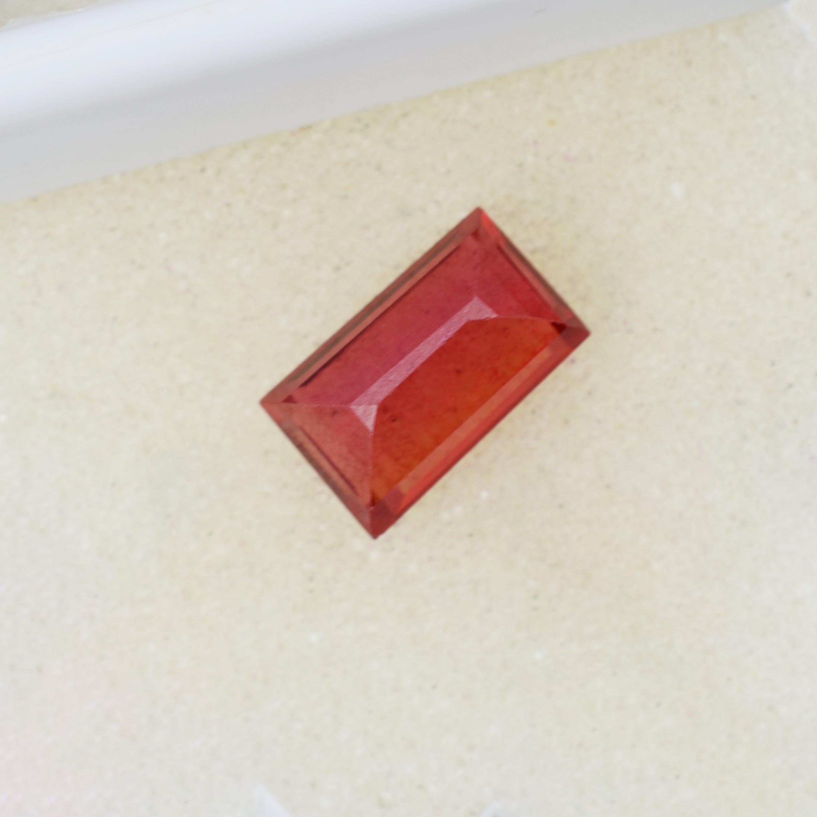 6.05 Carat Certified Emerald Cut Loose Gemstone Natural Padparadscha Sapphire | Free Delivery Free Gift | Gift For Friends/ Family