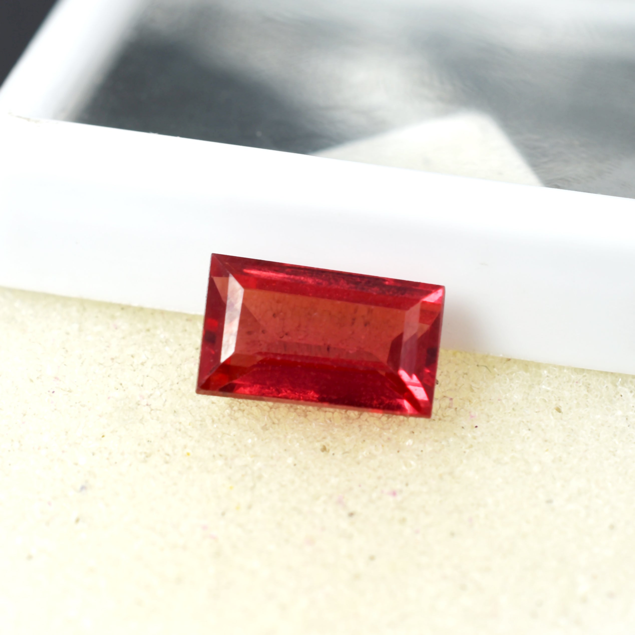 6.05 Carat Certified Emerald Cut Loose Gemstone Natural Padparadscha Sapphire | Free Delivery Free Gift | Gift For Friends/ Family