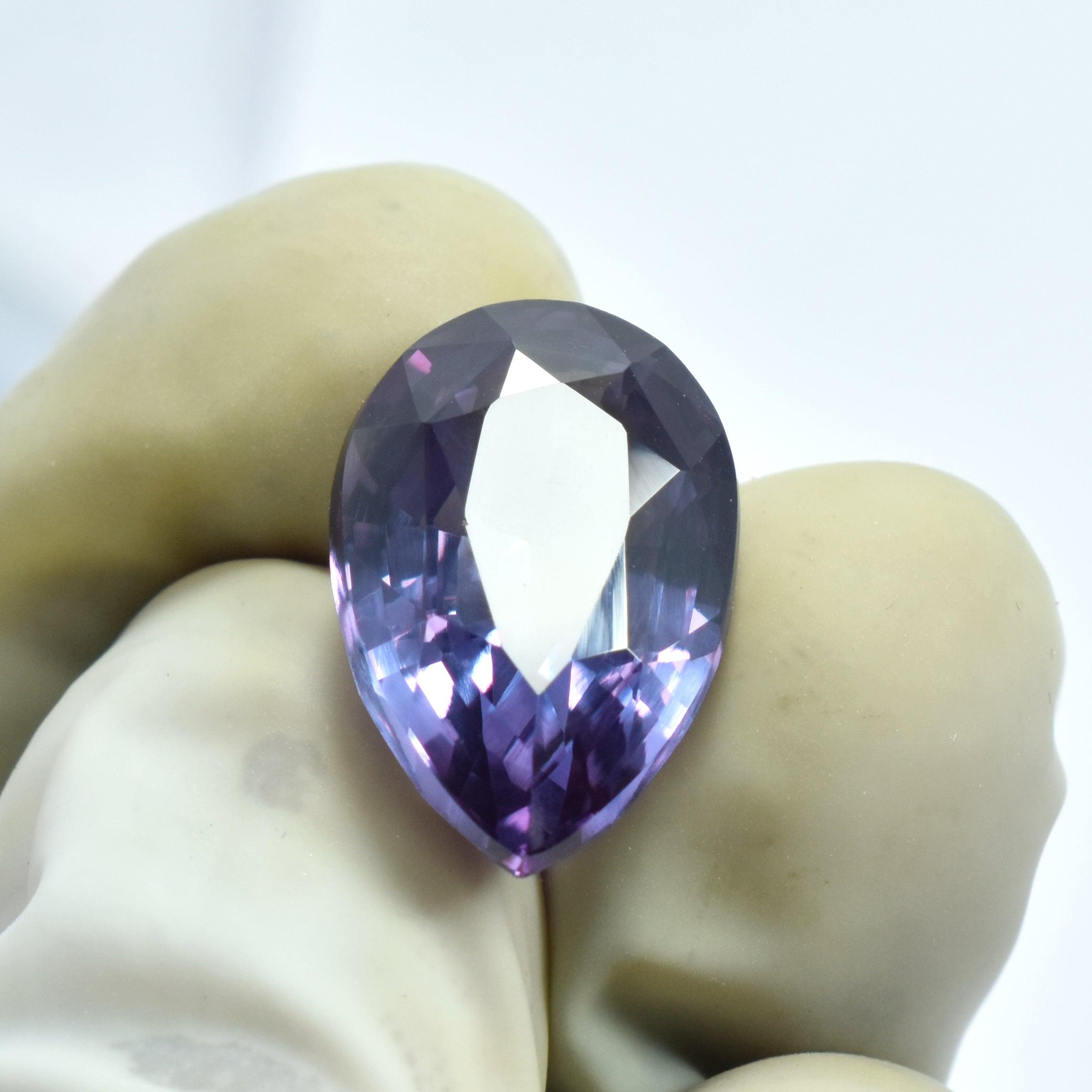 Color Change Natural Alexandrite  8.70 Carat Natural Pear Shape Certified Loose Gemstone Jewelry Making stone