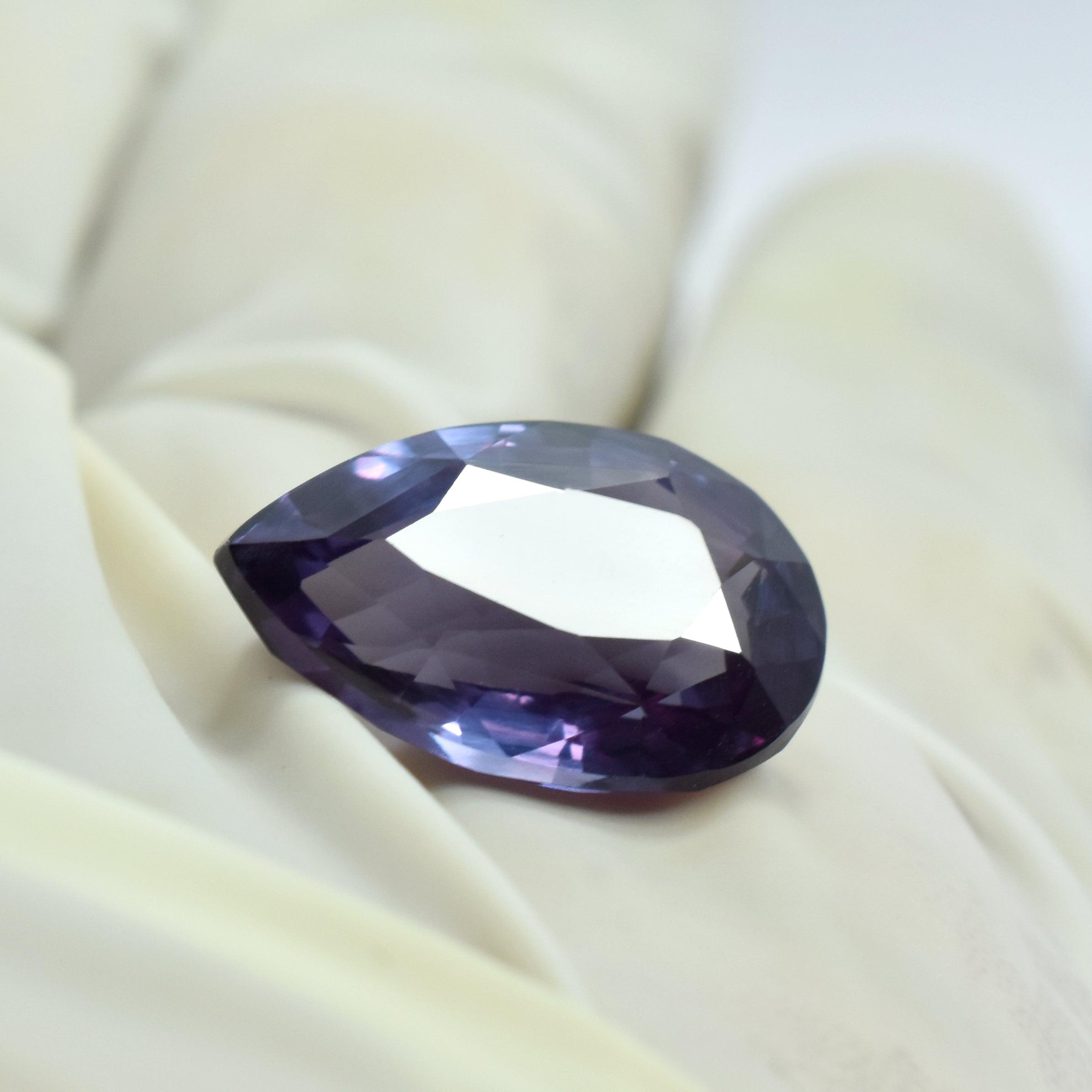 Color Change Natural Alexandrite  8.70 Carat Natural Pear Shape Certified Loose Gemstone Jewelry Making stone