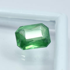 Brazilian Garnet Stone Natural Tsavorite 7.65 Carat Green Garnet Emerald Shape Certified Loose Gemstone Green Garnet For Jewelry Making Gemstone