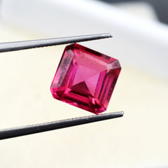 Top Quality , Padparadscha Sapphire 4.40 Carat Natural Square Cut Loose Gemstone Certified