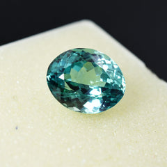 Bluish Royal Green Natural Sapphire Oval Cut 9.10 Ct CERTIFIED Loose Gemstone Sapphire Rings