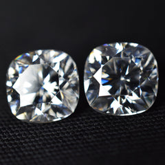 CERTIFIED 2 Pcs Pair Square Cushion Cut 0.84 Ct Synthetic Moissanite F Color Loose Gemstone Earing Size Gems | Free Delivery Free Gift | Hurry Up