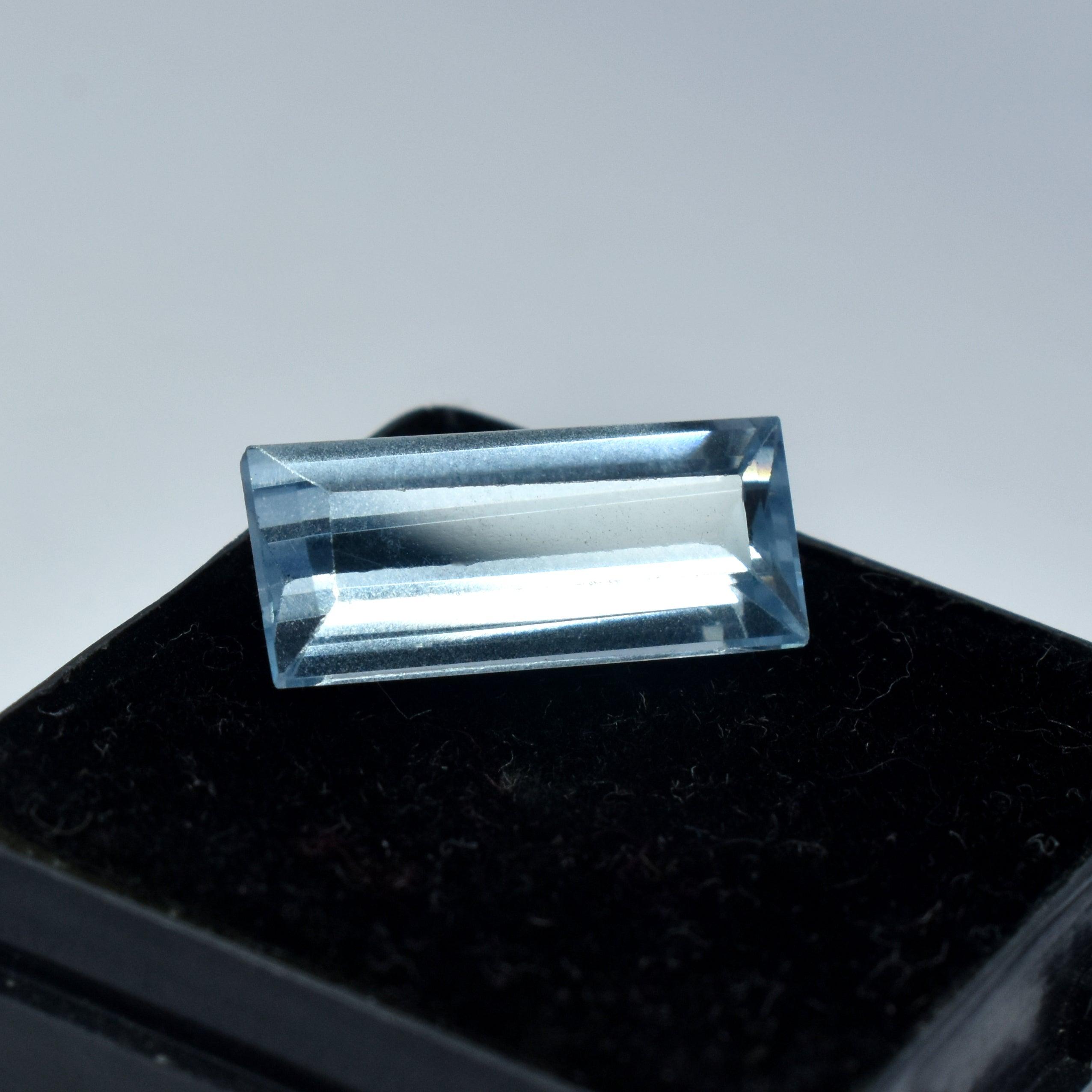 Rare Blue Sapphire 5.90 Carat Natural Blue Sapphire Certified Baguette Shape Best Pendant Making Sapphire Loose Gemstone