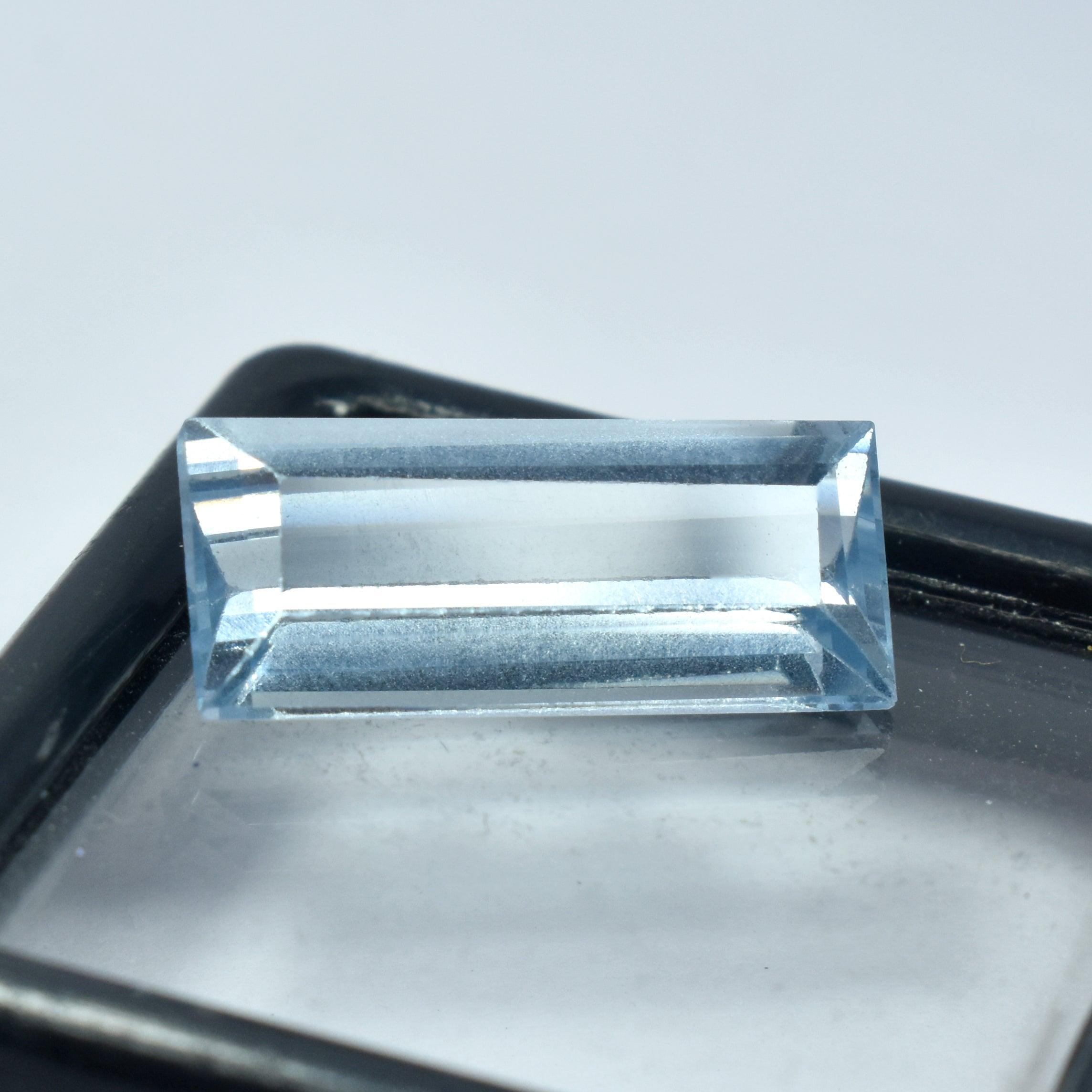 Rare Blue Sapphire 5.90 Carat Natural Blue Sapphire Certified Baguette Shape Best Pendant Making Sapphire Loose Gemstone