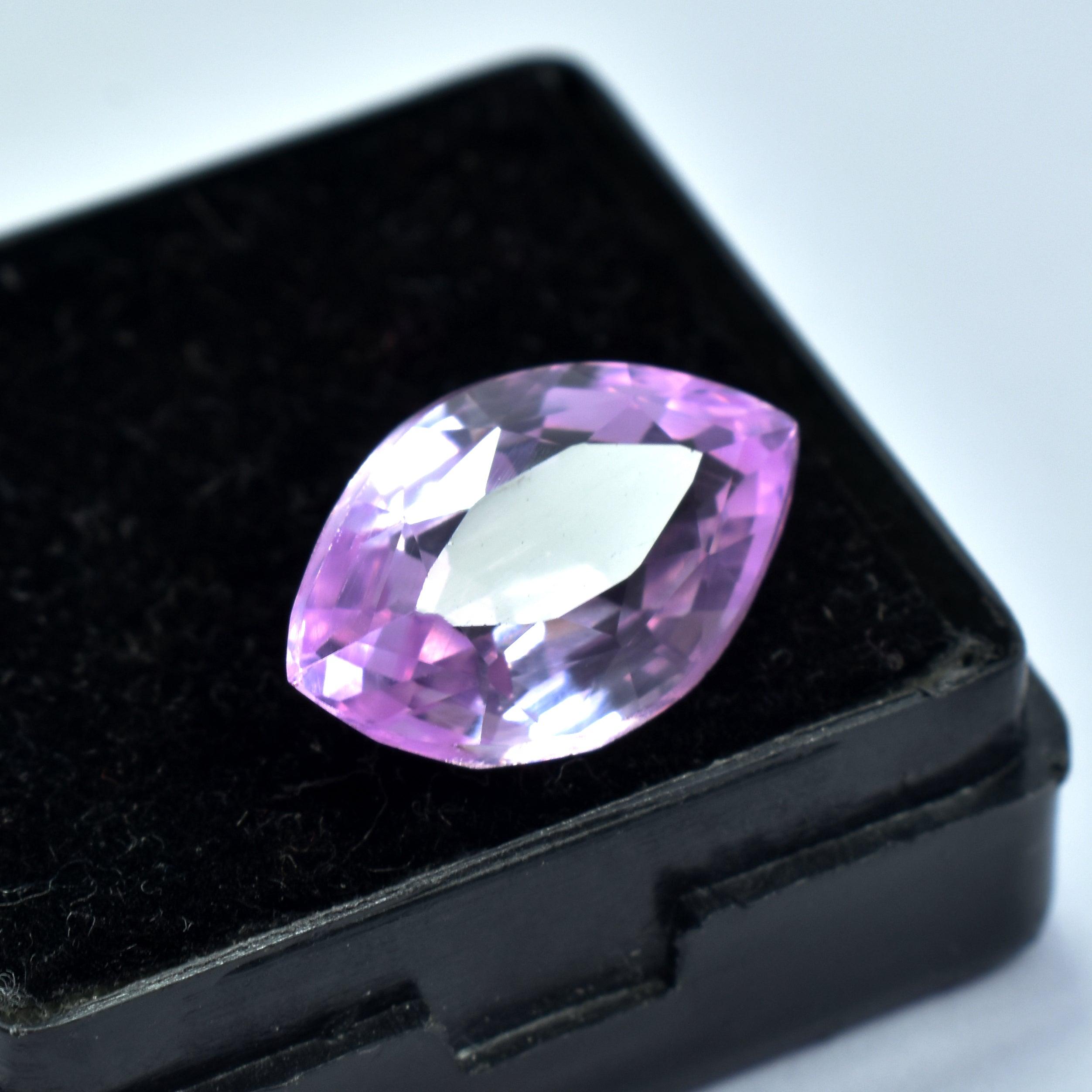 Natural Certified Sapphire 7.95 Carat Natural Pink Sapphire Marquise Shape Loose Gemstone Pink Sapphire Stone Sri Lanka