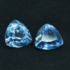 BEST SALE !! Beautiful Lite Blue Sapphire 18.89 Carat Pair Of Trillion Shape Natural Blue Sapphire CERTIFIED Loose Gemstone Prefect Size For Making Ring And Earrings Sapphire From Sri Lanka Gemstone Gift For Her