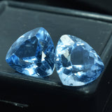 BEST SALE !! Beautiful Lite Blue Sapphire 18.89 Carat Pair Of Trillion Shape Natural Blue Sapphire CERTIFIED Loose Gemstone Prefect Size For Making Ring And Earrings Sapphire From Sri Lanka Gemstone Gift For Her