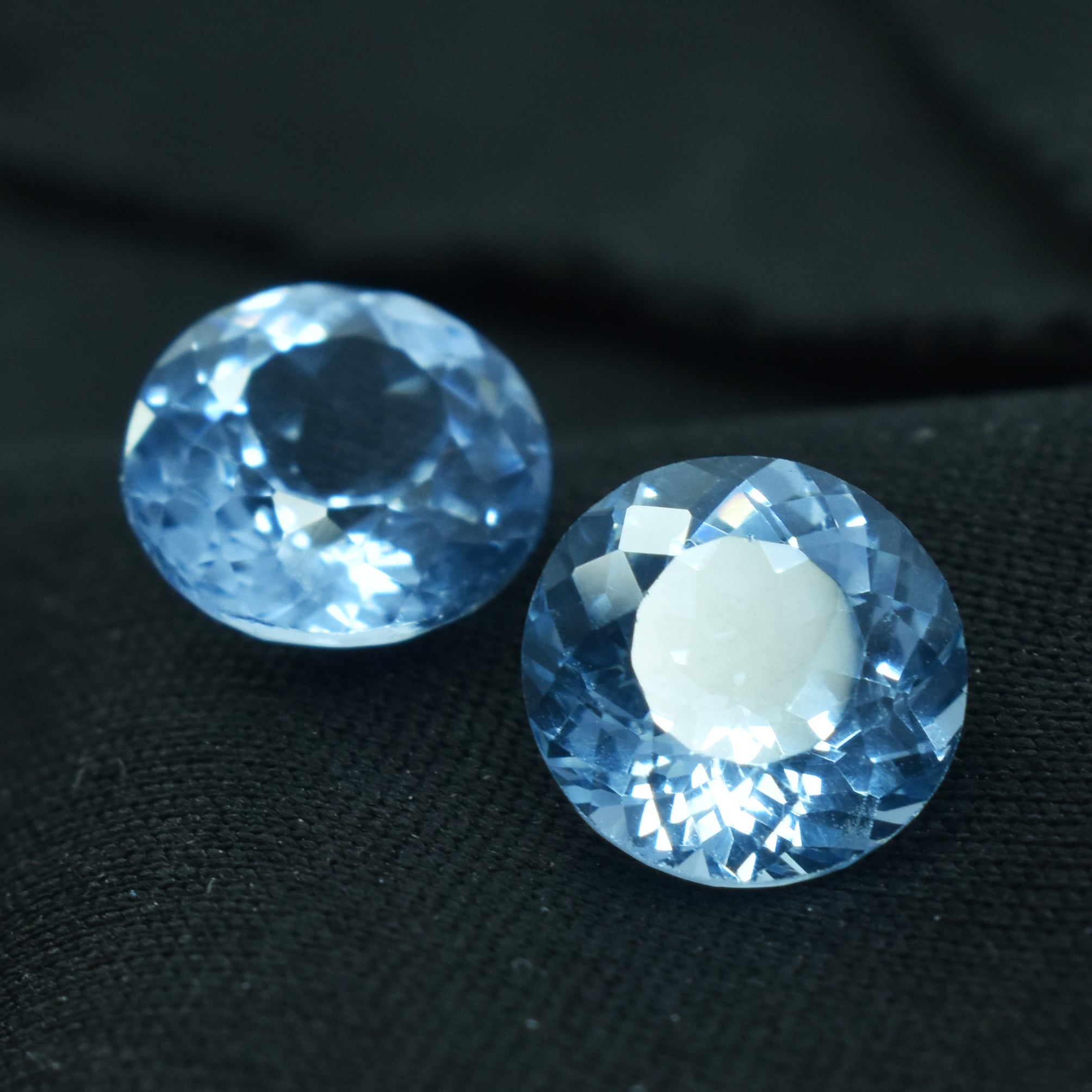 20.23 Carat Natural Blue Sapphire Certified Pair Round Shape Loose Gemstone From Sri Lanka Certified Blue Sapphire Gemstone Free Delivery Free Gift