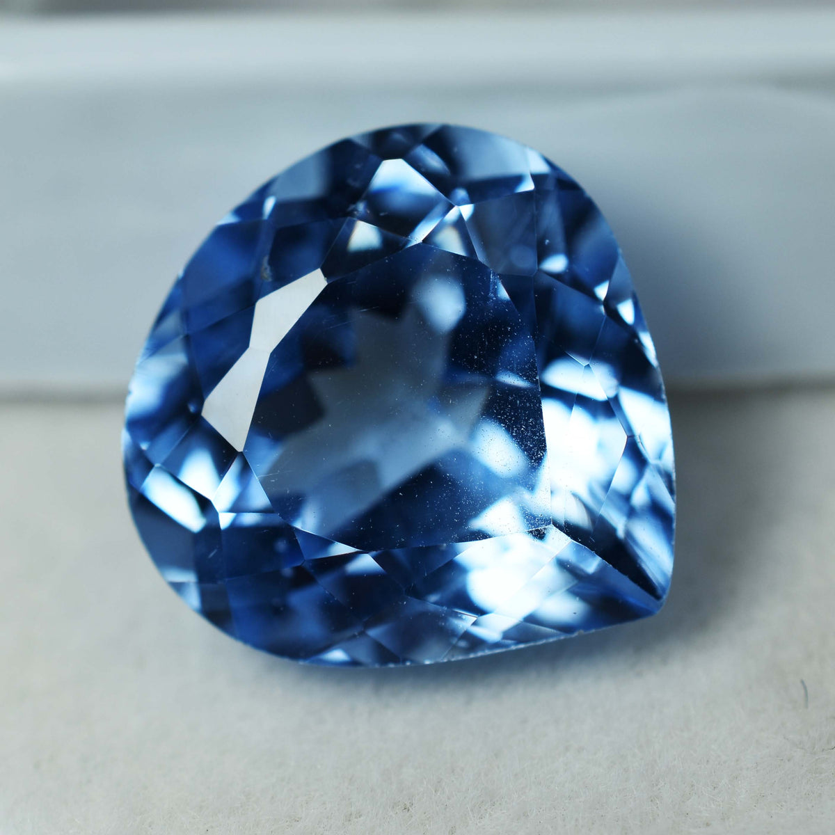 Pear Cut Sapphire 9.88 Carat Natural Lite Blue Color Sapphire Loose Gemstone CERTIFIED Sapphire Jwelery/ Ring