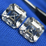 Ethical and Conflict-Free - Moissanite Gem | Square Cut Synthetic Moissanite Gem 1.02 Ct D-White Moissanite VVS1 Clarity Pair CERTIFIED Gemstone 2 Pcs