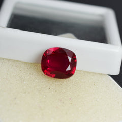 Excellent Cut Pigeon Ruby Red !! 7.10 Carat Natural Ruby Red Certified Loose Gemstone Cushion Cut