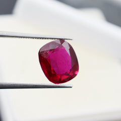 Excellent Cut Pigeon Ruby Red !! 7.10 Carat Natural Ruby Red Certified Loose Gemstone Cushion Cut