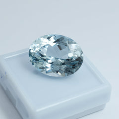 Oval Cut For Pendant 16.20 Carat Ocean Blue Aquamarine Certified Loose Gemstone