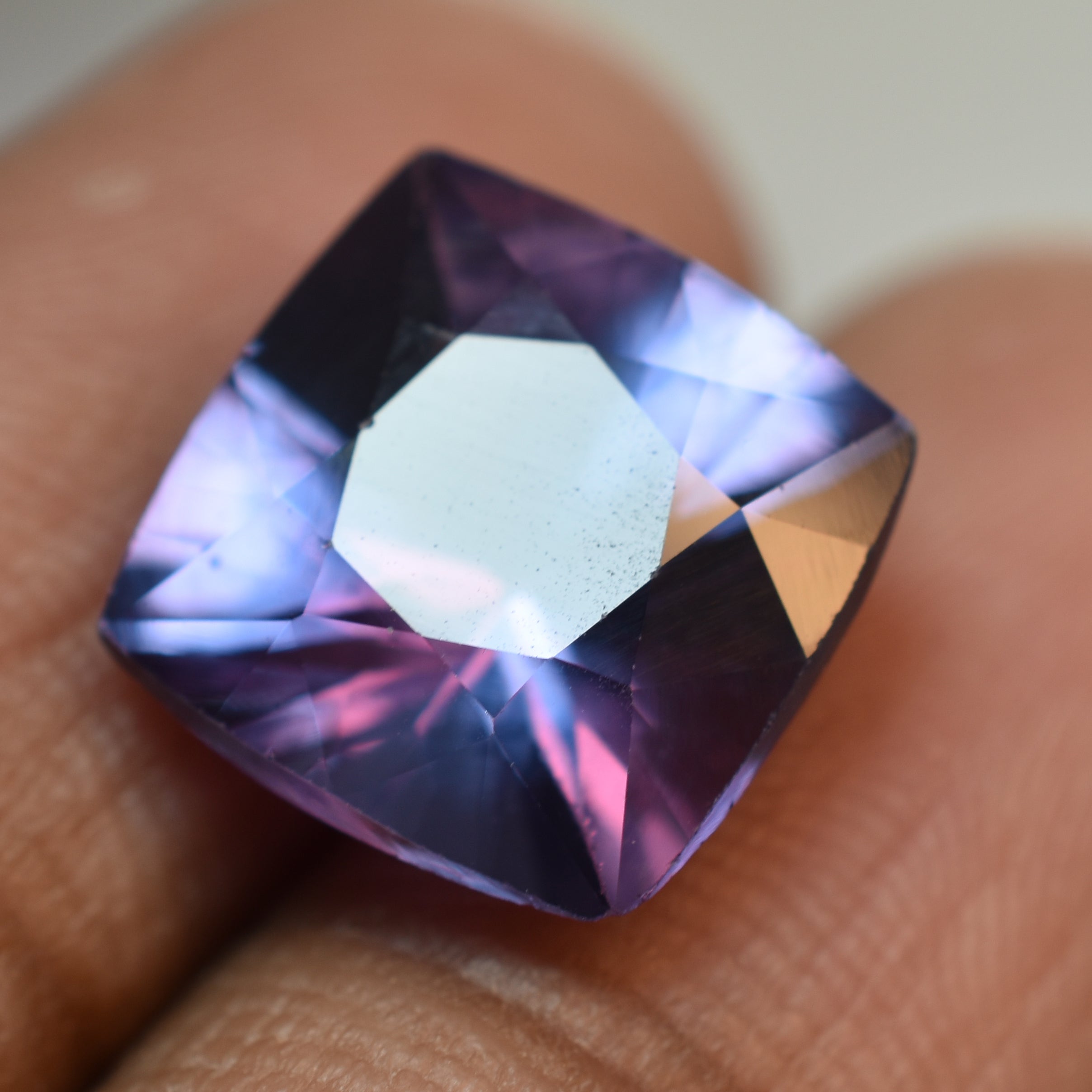 CERTIFIED Square Cushion Cut 9.23 Carat Natural Color Change Alexandrite Loose Gemstone