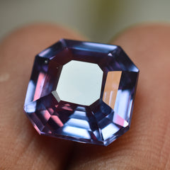 Best Sale !! Color Changing Natural Alexandrite 8.95 Carat Square Cut CERTIFIED Loose Gemstone