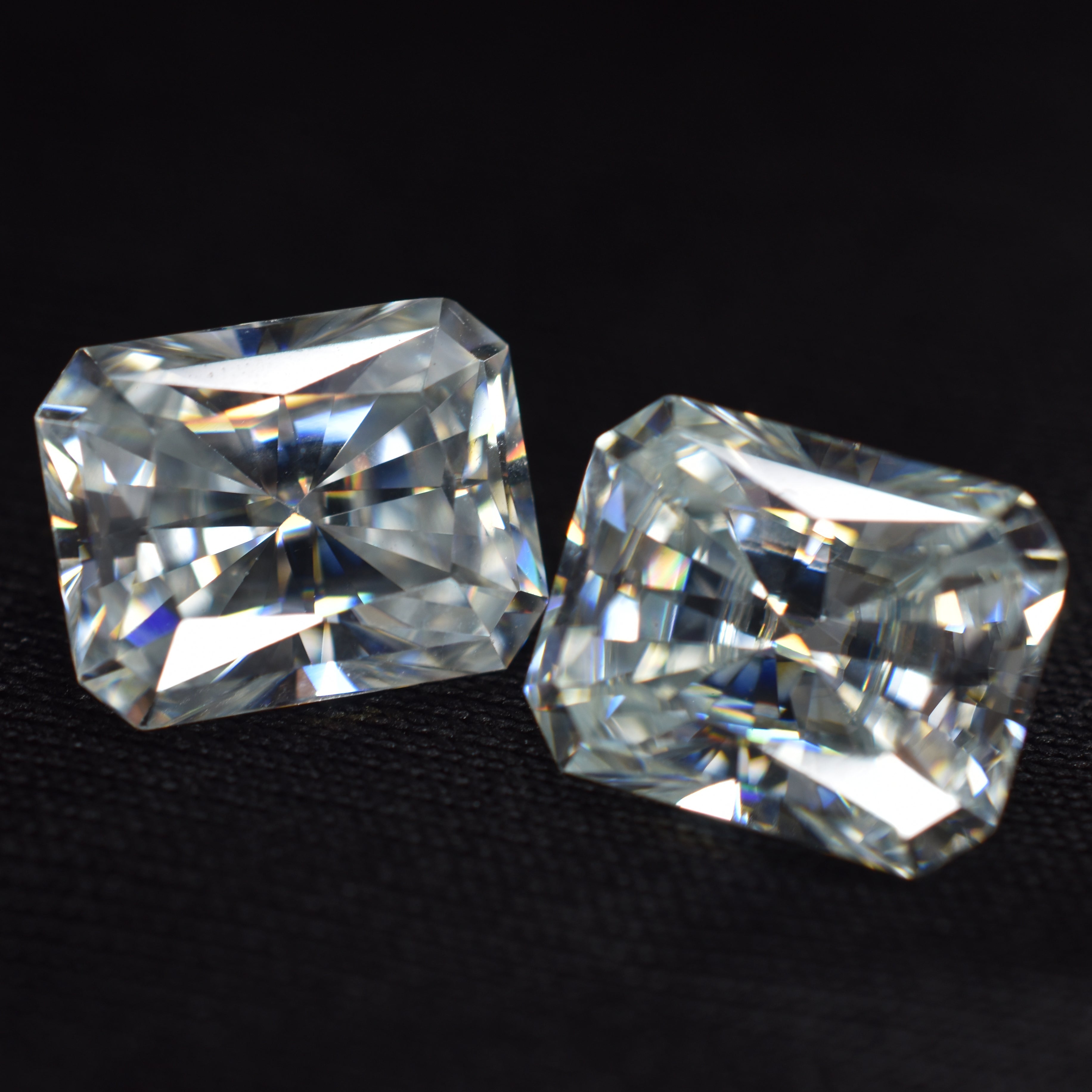 ON DEMAND Moissanite !! Radiant Shape 7.02 Carat Moissanite CERTIFIED Loose Gemstone 10x8 MM VVS1 F Color Pair | Jewelry Making Gem | Gift for Her/ Him