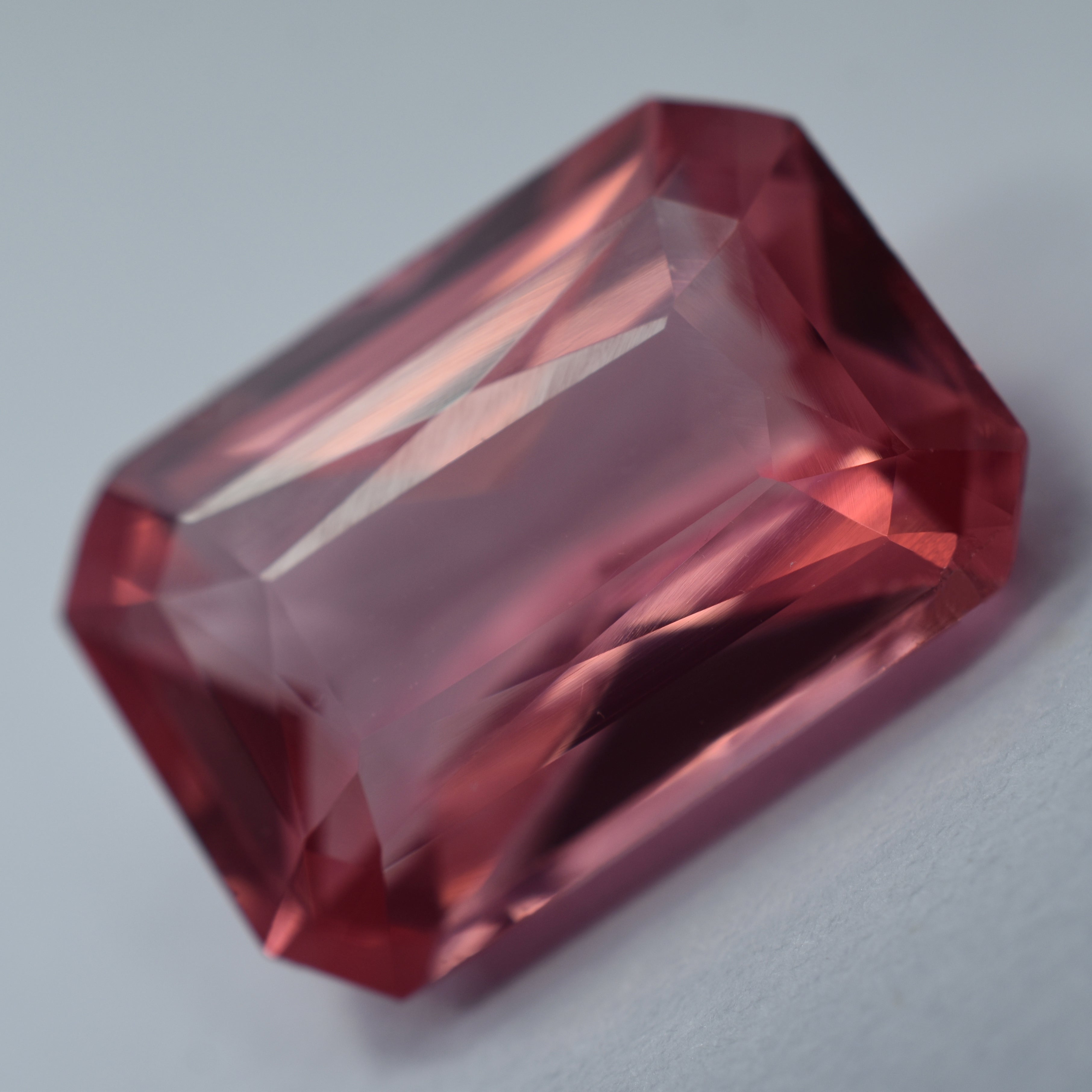 Natural Certified Sapphire 9.65 Carat Emerald Shape Loose Gemstone Padparadscha Sapphire , Sri Lanka's Sapphire | Free Shipping Free Gift | Best Price