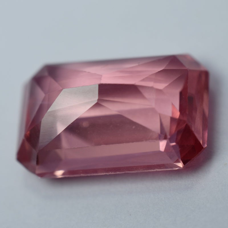 Certified Padparadscha Sapphire Emerald Cut 9.65 Ct Sri Lanka high quality gem