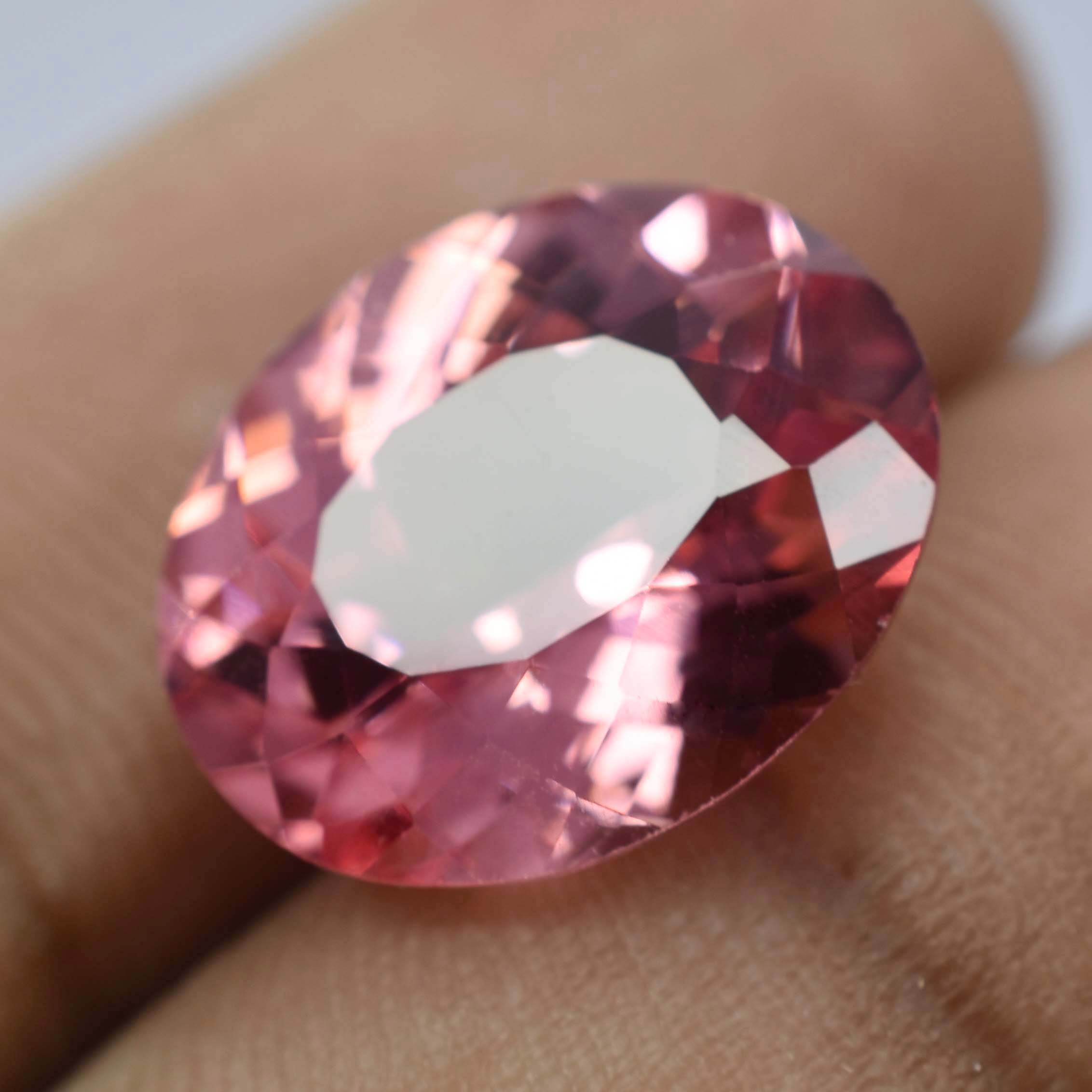 Jwelery Making Gem | September Birth Stone | Natural Certified Oval Shape 10.45 Carat Padparadscha Sapphire Loose Gemstone