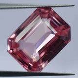 Best For Gift !!! Brilliant Cut Sapphire Emerald Shape 10.33 Carat Natural Certified Loose Gemstone Padparadscha Sapphire | Free Delivery Free Gift | Best Offer