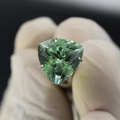 Montana Sapphire 8.99 Carat Natural Bluish Green Trillion Cut CERTIFIED Loose Gemstone | Best Offer