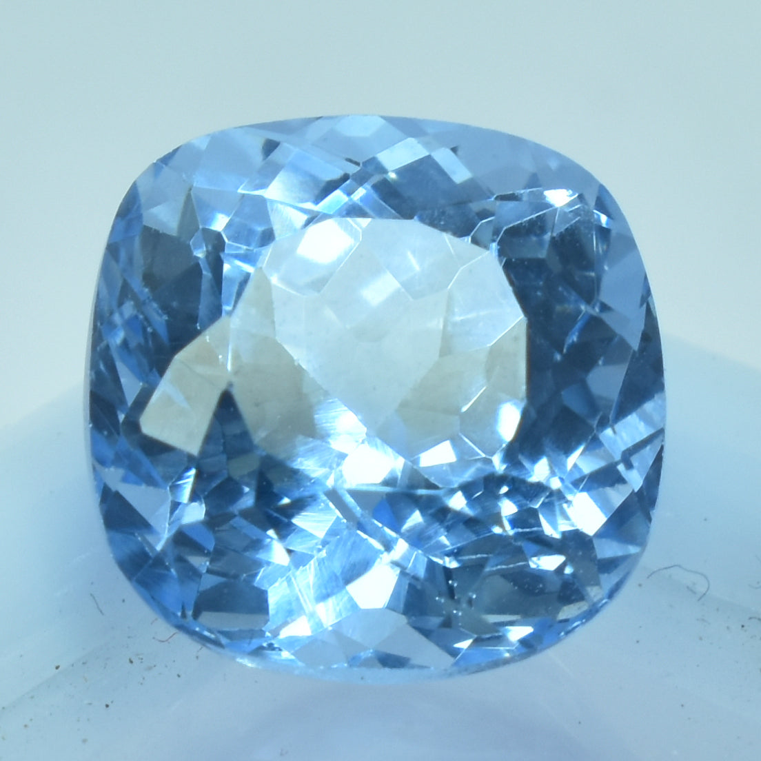 Certified 9.63 Carat Natural Lite Blue Sapphire Square Cushion Shape Jewelry Making Loose Gemstone Good Quality with Excellent Cut, Sapphire Loose Gemstone