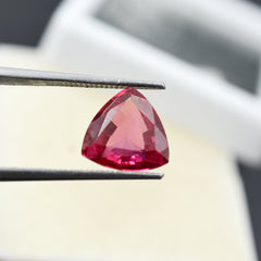 Translucent Sapphire Gemstone !! Trillion Cut 5.55 Ct Natural Padparadscha Sapphire Certified Loose Gemstone