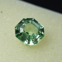 CERTIFIED Square Cut Sapphire 6.15 Carat Natural Bluish Green Grandidierite Loose Gemstone