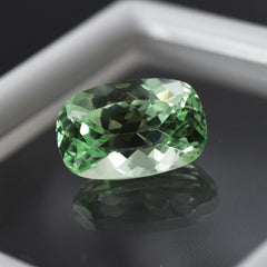 Brilliant Cut Sapphire 5.85 Carat Natural Cushion Cut Bluish Green Sapphire Loose Gemstone Certified