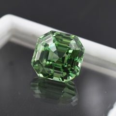 Square Cushion Cut 9.40 Carat Natural Sapphire Bluish Green Color Loose Gemstone CERTIFIED | Free Shipping Free Gift | Best Price