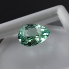 Stunning Stone Natural Bluish Green Sapphire 6.45 Carat Pear Cut CERTIFIED Earring Size Loose Gemstone