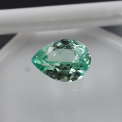 Stunning Stone Natural Bluish Green Sapphire 6.45 Carat Pear Cut CERTIFIED Earring Size Loose Gemstone