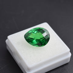 Tsavorite Brazilian Garnet 12.35 Carat Natural Garnet Green Pear Cut Loose Gemstone