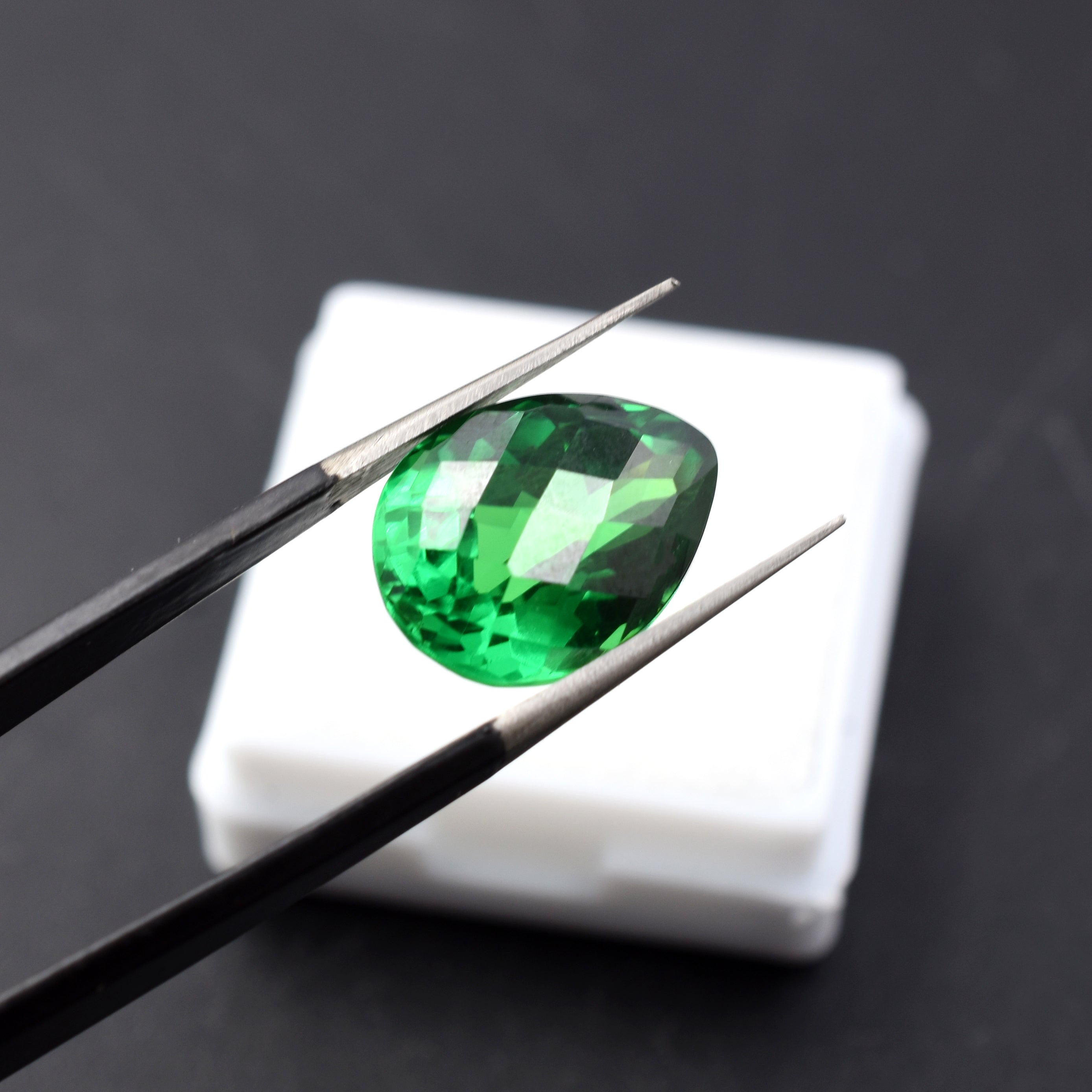 Tsavorite Brazilian Garnet 12.35 Carat Natural Garnet Green Pear Cut Loose Gemstone