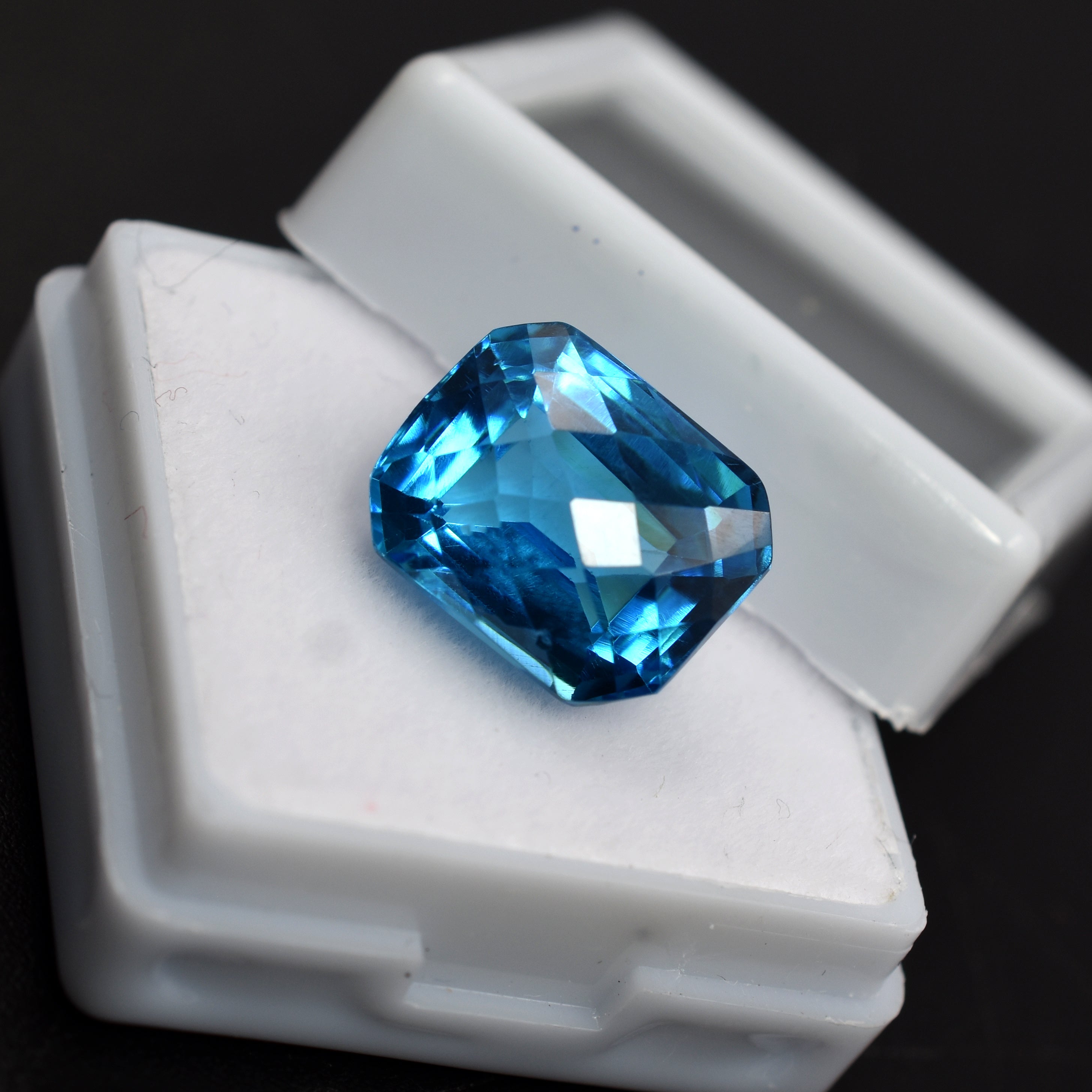 Best For Ring Emerald Cut 11.45 Carat Natural Blue Teal Sapphire Loose Gemstone Certified