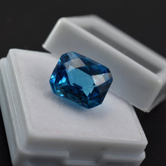 Best For Ring Emerald Cut 11.45 Carat Natural Blue Teal Sapphire Loose Gemstone Certified